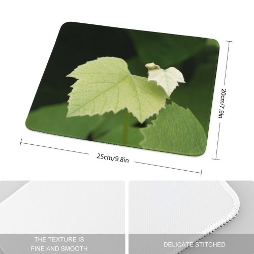 yanfind The Mouse Pad Vine Leaf Grape Grapes Leaves Wine Flower Plant Tree Thimbleberry Flowering Vitis Pattern Design Stitched Edges Suitable for home office game