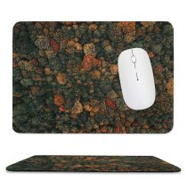 yanfind The Mouse Pad Clay Banks Autumn Trees Forest Aerial Birds Eye Trees Pattern Design Stitched Edges Suitable for home office game