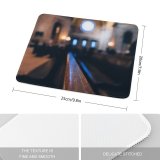 yanfind The Mouse Pad Blur Focus Christianity Religion Design Aisle Columns Lights Wooden Church Architecture Arches Pattern Design Stitched Edges Suitable for home office game