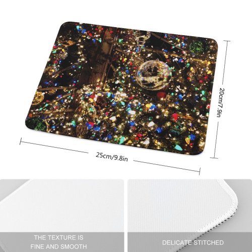 yanfind The Mouse Pad Eisenhower Confetti Tree Lighting Festival States Ornaments Plant Light Quinta Silver Pattern Design Stitched Edges Suitable for home office game