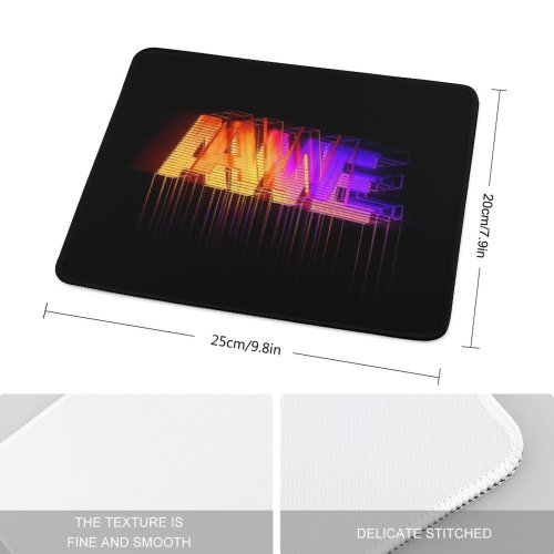 yanfind The Mouse Pad Dark Neon Colorful AMOLED Typography Pattern Design Stitched Edges Suitable for home office game