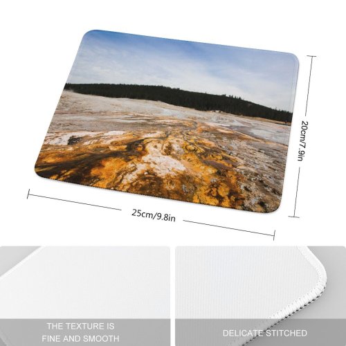 yanfind The Mouse Pad Eruption Geyser Tree Mountain Domain Wilderness Plant Public Woodland Basin Ice Pattern Design Stitched Edges Suitable for home office game