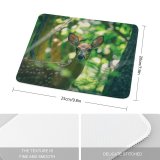 yanfind The Mouse Pad Plant Blurred Specie Daylight Harmony Deer Tree Alone Biology Spot Walk Wild Pattern Design Stitched Edges Suitable for home office game