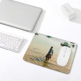 yanfind The Mouse Pad Boats Bucket Daylight Leisure Beach Watercrafts Transportation Outdoors Seashore Fishing Shore Seawater Pattern Design Stitched Edges Suitable for home office game