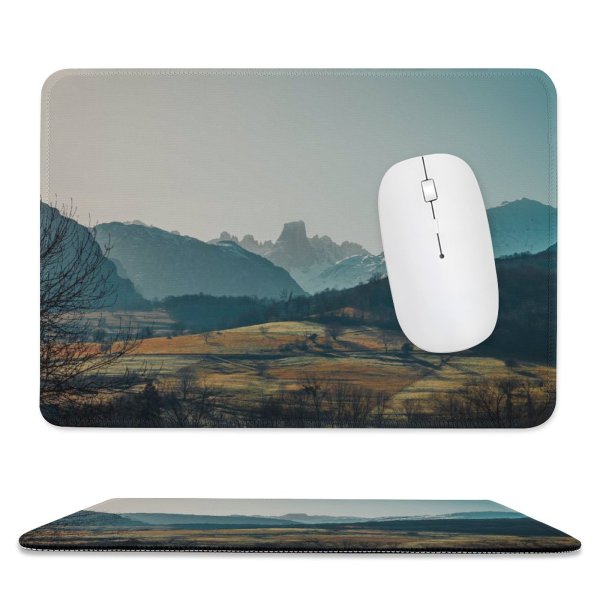 yanfind The Mouse Pad Abies Scenery Range Tree Mountain Housing Plant Fir Ice Outdoors Wallpapers Pattern Design Stitched Edges Suitable for home office game