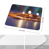 yanfind The Mouse Pad Blur Focus Dark Candles Celebration Illuminated Burn Depth Field Light Burning Luminescence Pattern Design Stitched Edges Suitable for home office game