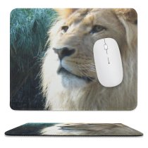 yanfind The Mouse Pad Cats Masai Felidae Mane King Lion Mammals Terrestrial Jungle Lion Wildlife Big Pattern Design Stitched Edges Suitable for home office game