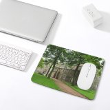 yanfind The Mouse Pad Building Building Windows Garden Medieval Trees Tree Architecture Almshouse Grass Manor Grass Pattern Design Stitched Edges Suitable for home office game