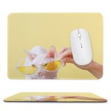 yanfind The Mouse Pad Fun Child Sit Cute Young Baby Little Happiness Girl Portrait Humor Pattern Design Stitched Edges Suitable for home office game