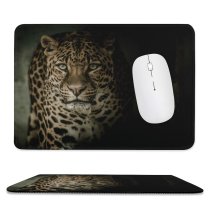 yanfind The Mouse Pad Black Dark Leopard Wild Dark Pattern Design Stitched Edges Suitable for home office game