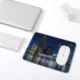 yanfind The Mouse Pad Carsten Heyer City Rotterdam Netherlands Nightscape Cityscape Reflection Night Lights Skyscrapers Modern Pattern Design Stitched Edges Suitable for home office game