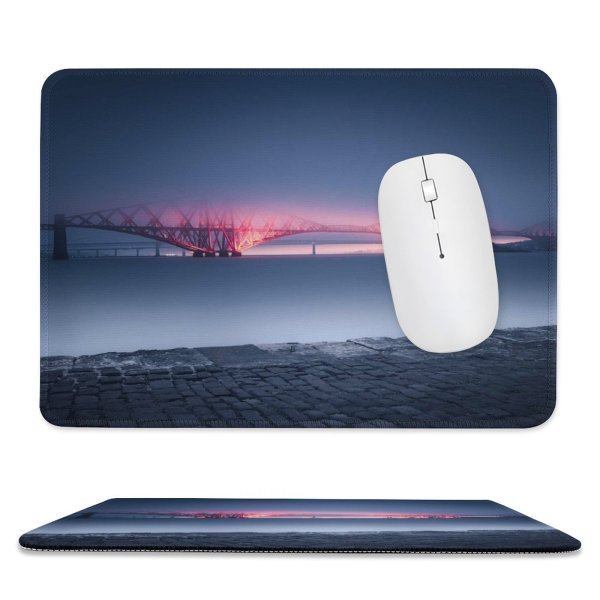 yanfind The Mouse Pad Otto Berkeley Architecture Forth Bridge United Kingdom UNESCO Heritage Queensferry Sunset River Pattern Design Stitched Edges Suitable for home office game