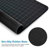yanfind The Mouse Pad Abstract Dark Grid Neon Squares Pattern Design Stitched Edges Suitable for home office game