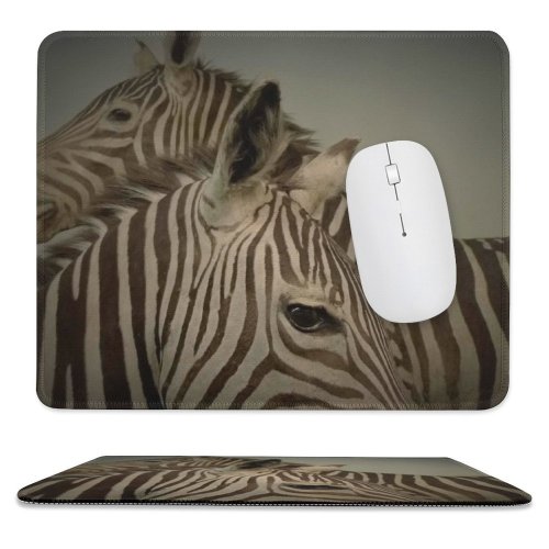 yanfind The Mouse Pad Welt Zebra Striped Lined with Respect Closeness Maasai Mara Savannas Wildlife Herbivore Pattern Design Stitched Edges Suitable for home office game