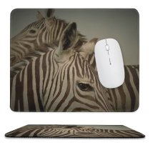 yanfind The Mouse Pad Welt Zebra Striped Lined with Respect Closeness Maasai Mara Savannas Wildlife Herbivore Pattern Design Stitched Edges Suitable for home office game
