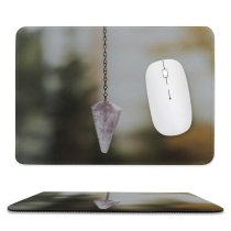 yanfind The Mouse Pad Blur Focus Chain Purple Charm Crystal Pendant Hanging Amethyst Outdoors Selective Lucky Pattern Design Stitched Edges Suitable for home office game