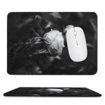yanfind The Mouse Pad Wallpapers Bud Flower Petal Rose Sprout Plant Blossom Grey Creative Images Pattern Design Stitched Edges Suitable for home office game