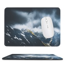 yanfind The Mouse Pad Landscape Peak Domain Pictures Sea Outdoors Grey Snow Ausztria Range Panoramic Pattern Design Stitched Edges Suitable for home office game