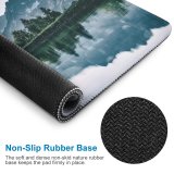 yanfind The Mouse Pad Mountains Lake Riven Reflection Trees Pattern Design Stitched Edges Suitable for home office game
