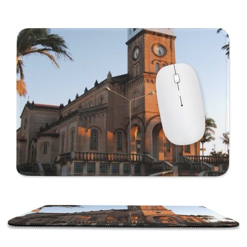 yanfind The Mouse Pad Building Catolicismo Place Amor Church Igreja Parish Facade Classic Construction Convent Love Pattern Design Stitched Edges Suitable for home office game