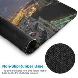 yanfind The Mouse Pad Blur Freedom Street City Dark Lights Downtown Skyscraper Cityscape Sunset Landscape Traffic Pattern Design Stitched Edges Suitable for home office game