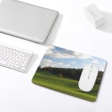yanfind The Mouse Pad Field Highland Sky Field Natural Autumn Landscape Pasture Hill Clouds Grassland Sport Pattern Design Stitched Edges Suitable for home office game