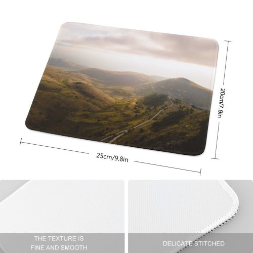 yanfind The Mouse Pad Drone Range Crest Haze Hill Mountain Rocca Free Calascio Stock Outdoors Pattern Design Stitched Edges Suitable for home office game