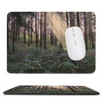 yanfind The Mouse Pad Coniferous Fir Tropical Lights Tree Tree Forest Park Northern Old Growth Spruce Pattern Design Stitched Edges Suitable for home office game