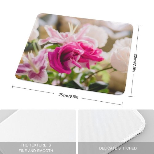 yanfind The Mouse Pad Valentines Flora Bouquet Blossom Rose Toronto Fancy Home Plant Canada Purple Pattern Design Stitched Edges Suitable for home office game