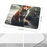 yanfind The Mouse Pad Blur Focus Wild Depth Field Fox Wildlife Fur Outdoors Adorable Cute Carnivore Pattern Design Stitched Edges Suitable for home office game
