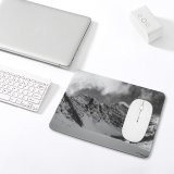 yanfind The Mouse Pad Abies Range Glacier Lake Tree Mountain Snow Agnes Plant Canada District Pattern Design Stitched Edges Suitable for home office game