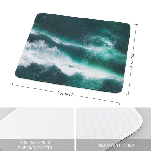 yanfind The Mouse Pad Recreation Bay Abstract Wet Harmony Lagoon Pure Pleasure Exotic Aqua Outdoors Texture Pattern Design Stitched Edges Suitable for home office game