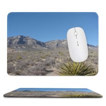 yanfind The Mouse Pad Chaparral Nevada Wilderness Canyon Plant Landscape Desert Mountainous Shrubland Rock Sky Mountain Pattern Design Stitched Edges Suitable for home office game