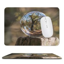 yanfind The Mouse Pad Blur Forest Ball Desktop Wood Landscape Daylight Travel Light Sun Glass Outdoors Pattern Design Stitched Edges Suitable for home office game
