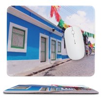 yanfind The Mouse Pad Metropolis Building Town Pernambuco Building Work Street Flag Tourism Trip Light City Pattern Design Stitched Edges Suitable for home office game