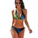 yanfind Bikini Fluid Liquid Drop Drops Drips Psychedelic Psy Gravity Vortex Space Electric Graphics Women's Sexy Backless Swimwear Two Piece Summer