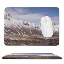 yanfind The Mouse Pad Vestrahorn Peak Beauty Iceland Pictures Winter Outdoors Tour Tops Free Range Pattern Design Stitched Edges Suitable for home office game