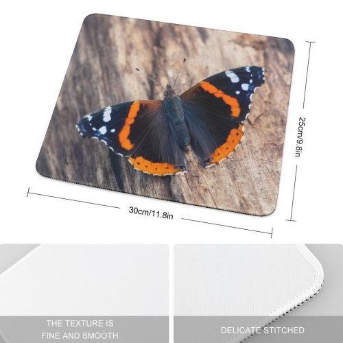 yanfind The Mouse Pad Antenna Insect Autumn Nymphalid Natural Admiral Beauty Butterfly Wing Outdoors Hungary Arthropod Pattern Design Stitched Edges Suitable for home office game