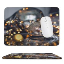 yanfind The Mouse Pad Blur Focus Winter Shining Illuminated Lights Depth Field Light Wet Bulb Reflection Pattern Design Stitched Edges Suitable for home office game