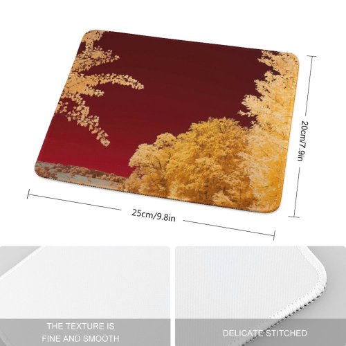 yanfind The Mouse Pad Abies Scenery Tree Blossom Domain Plant Fir Leaf Public Outdoors Maple Pattern Design Stitched Edges Suitable for home office game