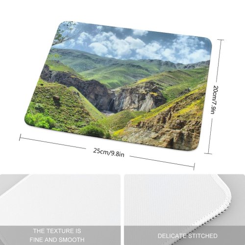yanfind The Mouse Pad Scenery Range Hill Mountain Khor Waterfall Travel Alborz Outdoors Wallpapers Province Pattern Design Stitched Edges Suitable for home office game