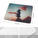 yanfind The Mouse Pad Luizclas Girl Mood Silhouette Evening Sky Crescent Moon Pattern Design Stitched Edges Suitable for home office game