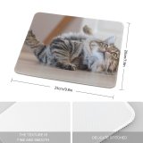 yanfind The Mouse Pad Funny Cute Playful Cat Adorable Tabby Kitty Kitten Pet Fur Whiskers Pattern Design Stitched Edges Suitable for home office game