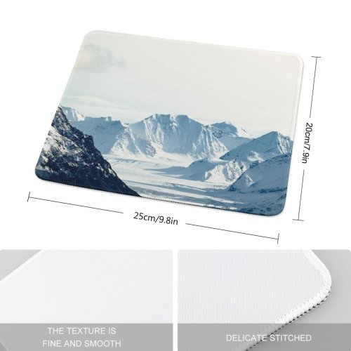 yanfind The Mouse Pad Landscape Rock Explore Pictures Alaska Cloud Outdoors Snow Glacier Free Hike Pattern Design Stitched Edges Suitable for home office game