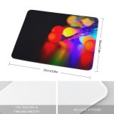 yanfind The Mouse Pad Blur Focus Dark Illuminated Lights Colorful String Luminescence Round Bulbs Bokeh Christmas Pattern Design Stitched Edges Suitable for home office game