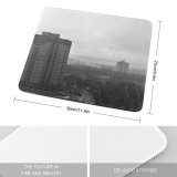 yanfind The Mouse Pad Block Cityscape Metropolitan England Urban Fog Area Smog Tower Bristol Winter Sky Pattern Design Stitched Edges Suitable for home office game