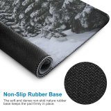 yanfind The Mouse Pad Fir Winter Path Geological Tree Tree Plant Forest Winter Freezing Snow Woody Pattern Design Stitched Edges Suitable for home office game