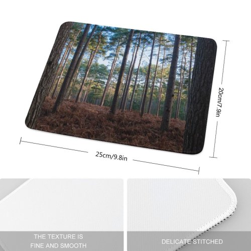 yanfind The Mouse Pad Abies Plant Woodland Forest Wilderness Grove Pictures Outdoors Grey Tree Fir Pattern Design Stitched Edges Suitable for home office game