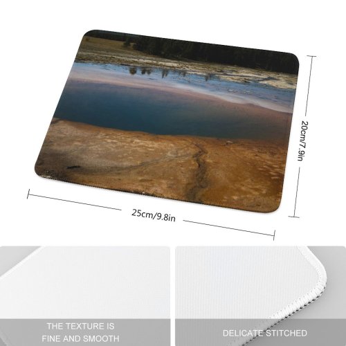yanfind The Mouse Pad Abies Tree States Yellowstone Mountain Plant Fir Free Basin National Outdoors Pattern Design Stitched Edges Suitable for home office game