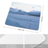 yanfind The Mouse Pad Ushuaia Snowcat Snow Lake Ice Mountain Mountainous Landforms Sky Winter Arctic Natural Pattern Design Stitched Edges Suitable for home office game
